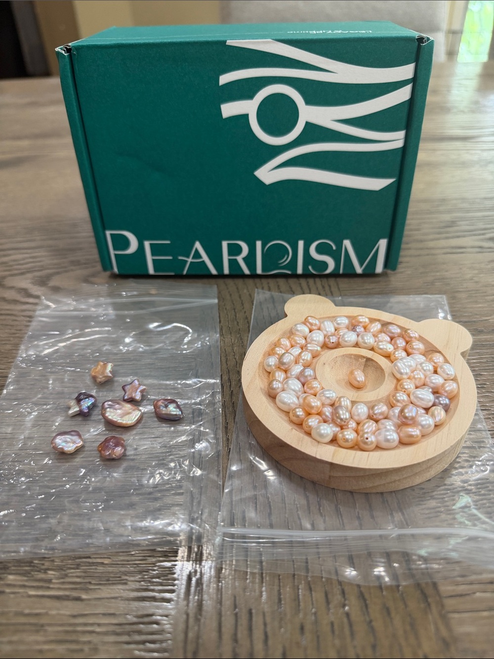 Freshwater loose Seedless, Star, Flower Baroque Genuine DIY Pearls With Kit